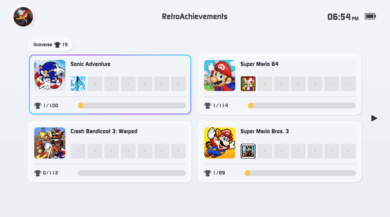 RetroArchivements on tico